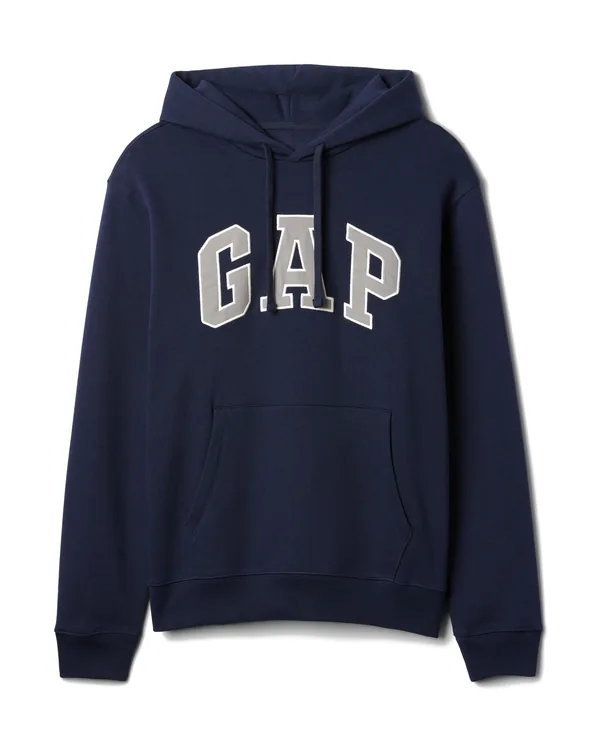 Gap Adult VintageSoft Arch Logo Hoodie in Tapestry Navy Blue